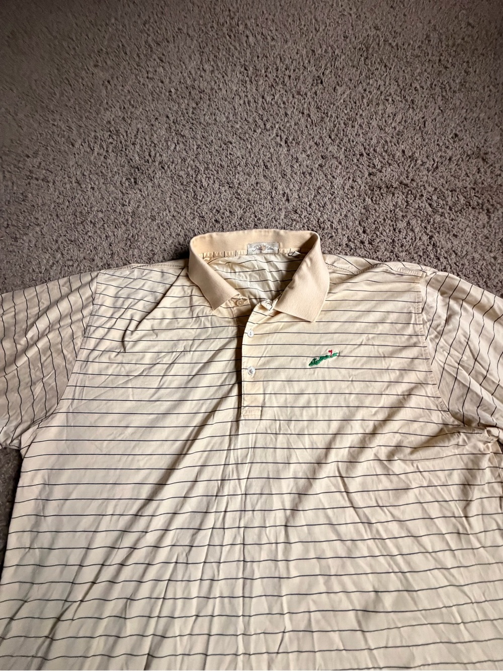 Vintage Peter Millar Golf Polo Shirt Fishers Island Golf Club XL Yellow